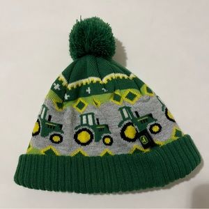 John Deere toddler hat winter hat with John Deere tractors toddler trucks